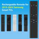 Rechargeable TV Remote for Samsung Smart TVs, Replacement for All 2019-2026 Samsung TV Remote Control with Voice Control. USB-C Fast Charging. Solar Charging