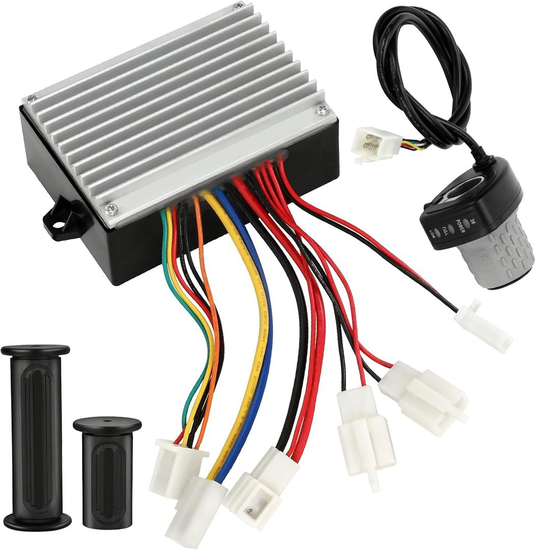 36V Controller and Throttle Compatible with Razor MX500 MX650 Dirt Bike, Control Module and Twist Throttle Handlebar Grips Replacement for Razor SX500 Electric Dirt Rocket Quad EcoSmart Parts