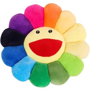 TEFU Flower Plush Pillow, Sunflower Pillow Soft & Comfortable Sunflower Cushion Colorful Sun Flower Plush Toy Home Bedroom Shop Restaurant Decor (Colorful,16.5in/42cm)