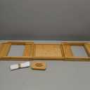 Temple Spring Wooden Bathtub Tray, Bamboo Bathroom Accessories, Bath Tray for Tub, at Home Spa Essentials, Board for Tub Table, Bath Caddy for Bathtub Accessories & Bathroom Essentials  Natural