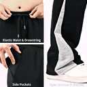 GINGTTO Men's Sweatpants Open Bottom with Pockets Stacked Flared Track Pants (M)
