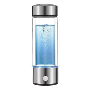 Hydrogen Water Bottle Generator 2025 Updated, Portable Hydrogen Water Ionizer Machine Rechargeable,Hydrogen Rich Water Glass Health Cup 420ml Gift for Friends/Women/Men/Mom/Father/Grandpa/Grandma