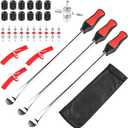 15" Tire Spoons Kit, Tire Changing Tool for Motorcycles, Dirt Bikes, Lawn Mowers and More, 29PCS Tire Removal Tool Set, with Tire Spoon, Rim Protector, Valve Tool, Valve Cover and Valve Core