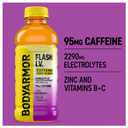 BODYARMOR Flash IV Caffeine + Zero Sugar Drink, Pineapple, 20 Oz (12 Pk) | Sugar-free Ready-to-Drink Electrolyte Drink + 95mg Caffeine, Rapid Rehydration, 2,290mg Electrolytes, Zinc & Vitamins B + C (EXP 02/16/27)