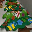 Montessori Felt Christmas Tree for Toddlers DIY Felt Christmas Tree Set with 32 Ornaments for Kids Toddlers Home Wall Hanging Felts Christmas Craft Kits Xmas Decoration Party Supplies
