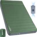 Elegear CumbreX Air & Foam Self Inflating Sleeping Pad, Built-in Electric Pump 4" Ultra-Thick Memory Foam Camping Mattress with Pillow Double Camping Pad 4-Season R-Value 9.5 Camp Mat - Gueen, Queen