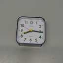 Tinload Small Battery Operated Analog Alarm Clock Silent Non Ticking, Ascending Beep Sounds, Snooze,Light Functions (Blue)