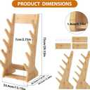 5-Tier Skateboard Rack Floor Stand Bamboo Wood Skateboard Holder, 13.58"D x 13.15"W x 29.13“H