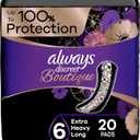 Always Discreet Boutique Incontinence Pads, Size 6, Extra Heavy Absorption, Long, 20 Pads