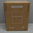 Mbillion Kitchen Compost Bin Hanging Trash Can with Lid 2.1 Gallon Stainless Steel Garbage Can for Kitchen Cabinet Door Mounted Trash Can Under Sink Door RV Bathroom,White