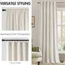 MIULEE Velvet Curtains 84 inches - Luxury Curtains for Bedroom Living Room Thermal Insulated Super Soft Room Darkening Window Drapes Rod Pocket & Back Tab, Ivory, W52 x L84 inches, 2 Panels