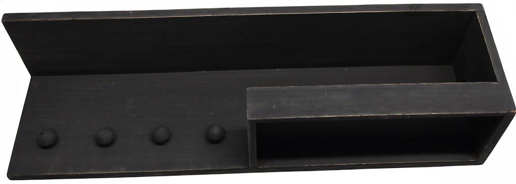 Multi-Functional Storage Shelf With French Clear Wall Mount 23.76"x 6"x 6", Grey