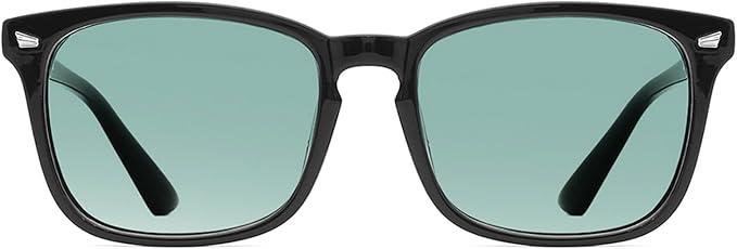TIJN Sleep Glasses for 99.9% Blue Green Light Blocking Dual AR Coatings Red Lens for Computer Gaming Reduce Eyestrain (Tinted Blue Light Glasses)-Black/Green)