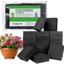 Impresa Square Foam Rubber Pot Risers - Non-Skid Rubber Pot Feet for Secure Support - 3/4 in Foam Pads for Improved Drainage - Outdoor Plant Risers to Prevent Rot - Pack of 40, 3/4 in, Black