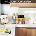 Coffee Station Organizer Condiment Organizer for Countertop Farmhouse Coffee Caddy with Removable Dividers Small Cute Office Bar Accessories for Tea Bags, Pods, Syrup, Cups, and Stirrer