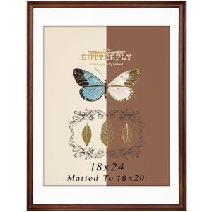 18X24 Picture Frame - Natural Walnut Wood Solid Wood Picture Frames