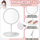 DoubleFill 6 Pcs Spa Party Mirrors Gifts Sleepover Party Favors Make up Table Mirror for Women Girls Mothers Day Accessory Sleepover Supplies Bridesmaid Gifts Slumber Birthday Favors(White)