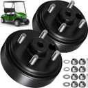 2 pcs Golf Cart Brake Drum Hub Assembly, EZGO Brake Drum Hub Assembly for EZGO TXT PDS 1982-up Electric & 1982-1993 2-Cycle Gas Models OEM #19186G1P, Durable, Replacement Part
