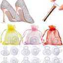 6 Pairs Heel Protectors for Grass - 3 Sizes High Heel Protectors, Clear Heel Stoppers for Grass Heel Stoppers for Walking on Grass and Uneven Floor
