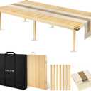 Low Picnic Table with 2 Adjustable Heights, Large Size for 6-8 people