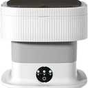 Portable washing machine,10L, Foldable Washer,3 Modes Deep Cleaning of Underwear, Baby Clothes and Other Small Clothes. Suitable for Apartments, Hotel, Camping, Dormitories and Travel (Grey)