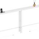 ELYKEN 2 Pack 5.9" Narrow Console Sofa Table with Power Outlets, Total 78.8 Long Behind Couch Table with Charge Station and 5.9 Extension Cord for Living Room, 5.9" D x 78.8W x 29.5H, White