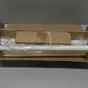 Antique White Curtain Rods for Windows 48 to 84 Inch, Decorative Heavy Duty Single-Side Adjustable 1'' Diameter Off White Drapery Rod, Vintage Rustic Metal Curtain Pole for Farmhouse (36''-88'' (1 Pack))