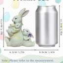 Resin Bunny Figurine, 4.5in Adorable Mom and Baby Bunnies Decor, Family Unity Easter Table Decorations, Spring Home Decor, Rabbit Ornaments for Easter Gifts(Mom and Baby)
