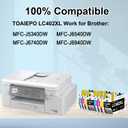 TOAIEPO LC402XL Ink Cartridges Replacement for Brother LC402 XL Compatible with Brother MFC-J5340DW MFC-J6540DW MFC-J6740DW MFC-J6940DW MFC J5340 J6540 J6740 J6940 Printer, 4 Pack