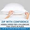 Pillow Cases - 100% Viscose Derived from Bamboo - Cooling Pillowcase - King Size, Silver Gray, Set of 2 Zippered - for Hot Sleepers - Soft Pillow Covers - by Vegan Silk