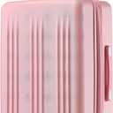 Kono Lightweight 24 Inch Expandable Luggage with Quiet Spinner Wheels TSA Lock, Scratch and Drop Resistant PC+ABS Hardside Durable Medium Checked Suitcase, Pink