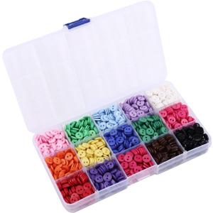 9mm 2 Hole Tiny Size Flatback Resin Color Sewing Buttons, 15 Colors Pack of 1500 with Box, The Surface is Smooth, Waterproof and Durable, for DIY Crafts Children's Manual Project.