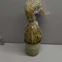 Artificial Grass Plants Onion Grass Outdoor 24.4" Tall Fake Shrubs Wheat Grass Fluffy Pampas Flowers in Pot Faux Greenery Stems Bushes for Indoor Home Decor Garden Fall Floral Arrangement