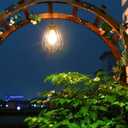 intelamp Solar Pendant Lights Indoor Outdoor, 4000mAh Gazebo Shed Chandeliers with Remote Dust to Dawn Mode 16.4Ft Hanging Lighting Interior for Outside Barns Toolsheds Chicken Coop