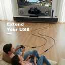 USB 3.0 Active Extension Cable, 65FT (20M) with Signal Booster - 5Gbps High Speed Data Transfer Male to Female Repeater Cord, in-Wall Compatible for VR Headset, Printer, Hard Drive, Xbox, PC