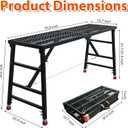 70.9x15.8x35.8-61.4 Inch Foldable Scaffolding Platform