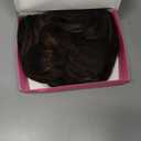LEEONS Short Wavy Hair Topper 11inch, 6.5x6.5 Base Lightweight Synthetic Hairpiece, Natural-Looking for Women to Add Volume & Cover Thin Hair (H2/426#-Dark Brown with Brown Highlights)