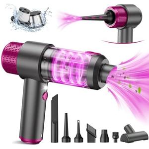 EYYA Handheld Car Vacuum Cleaner Cordless, 15000PA High Power Car Vacuum Cleaner & Air Duster, 4-in-1 Portable Mini Car Vacuum Cleaner with LED Light, Hand Held Vacuum Cleaner for Car Home Office