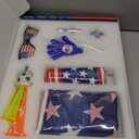 Soccer Fan Gear Set for 2026 World Tournament, Soccer Party Favors Kit with Flag,Scarf, Face Paint, Clapper, Horn&Glasses,Supporter Accessories for Game Day, Sports Event, Gift