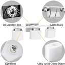 3-Light Bathroom Light Fixture Over Mirror, Modern Chrome Vanity Fixture with Milky Glass Shade, 23 inches Bath Light for Bath Vanity Lighting