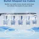 COWSAR Ice Maker Countertop, Portable Ice Machine with Self-Cleaning, 26.5lbs/24Hrs, 9 Bullet Ice Cubes in 6 Mins, Ice Basket and Scoop, Ideal for Home, Kitchen, Bar, Camping