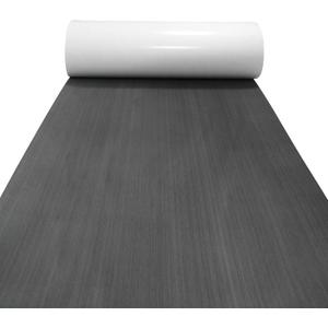 KXKZREN Boat Flooring EVA Foam Decking Sheet Mateials Non-Slip Marine Boat Deck Carpet Self-Adhesive Comfort Floor Mats for Boat Motorboat RV Yacht Kayak Cooler Top (94x47in, area 31 sq.ft, Dark Gray with Black Bottom)