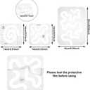 Henmany Free Motion Quilting Templates: Quilting Templates for Machine Quilting - Sturdy Acrylic Rulers for Easy Using Quilting Designs(3pc)