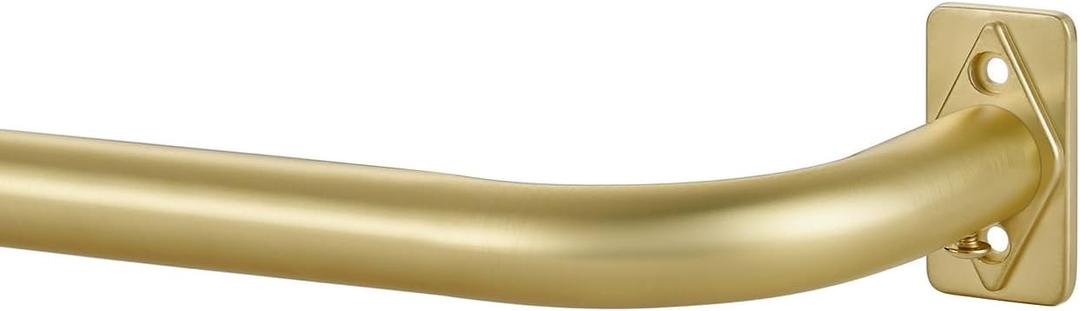 Brass Wrap Around Curtain Rods, 28-84 Inch, Blackout, Telescoping, 1 Inch Diameter