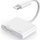 Lightning to HDMI Adapter for iPhone to TV, HDMI Adapter 1080P Digital AV Sync Screen Connector Cable with Lightning Charging Port for iPhone 14/13/12/11/XS/XR/X/8/7/iPad, No Power Needed
