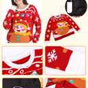 MGparty Ugly Christmas Sweater for Women 2025 Christmas Cute Light Up Sweaters Holiday Party Novelty Funny Pullover (Medium, Red)