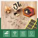 Yilloog 11 Pcs Metal Puzzle Bulk IQ Brain Teaser Puzzles for Games Educational Wooden and 3D Puzzles Unlock Interlock Box Easter for Party Favor Teens Adults Challenge Gifts(B Style)