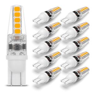 12 Volt Low Voltage Wedge Base Led Landscape Bulbs T5 T10 3W 300lm,T5 Malibu Path Garden Light Bulbs,921 922 912 194 168 T10 RV Camper Trailer Motorhome Marine Boat Dome Light,2700K Warm White,9Pack