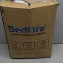 MATBEBY Twin Size Mattress Pad - Cooling Breathable Mattress Topper, Quilted Fitted Mattress Protector, Pillow Top Mattress Cover with 8-21" Deep Pocket, Soft, Machine Washable, White, 39x75 Inches (White - Curvy Pattern)