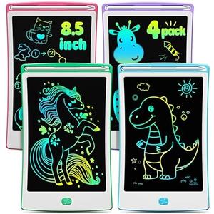 Magic Jimmy 4 Pack LCD Writing Tablet, 8.5 Inch Colorful Toddlers Drawing Tablet for Kids, Creative Doodle Board Drawing Pad, Toy Birthday Gift for 3-6 Year Old Girls Boys